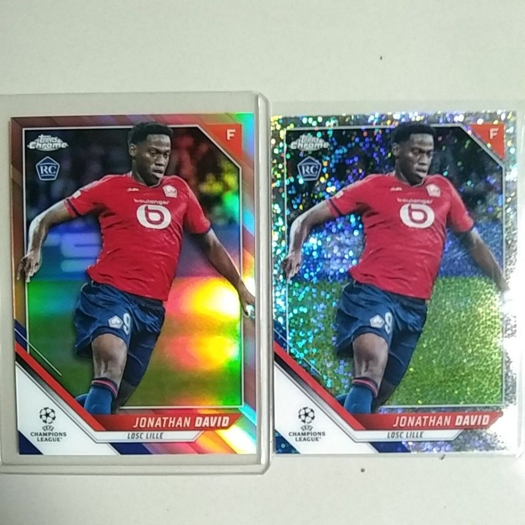 การ์ดฟุตบอล TOPPS CHROME JONATHAN DAVID RC/125+Refractor