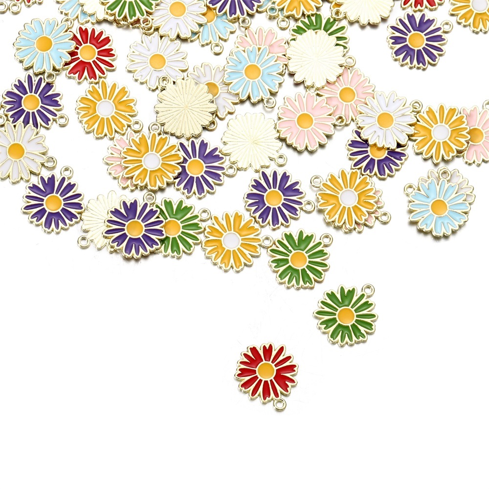 10 ชิ้น สีสันสารพัน จี้โลหะผสม ลายดอกเดซี่ ขนาดเล็ก ดอกไม้จี้ Charms DIY อุปกรณ์เสริม จัดส่งจากไทย