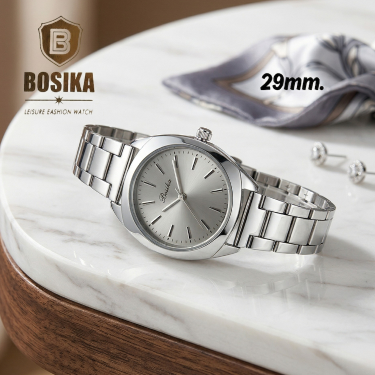 BOSIKA นาฬิกาข้อมือ ดีไซน์เรียบหรู ดูแพง เป็นทางการ พร้อมส่ง