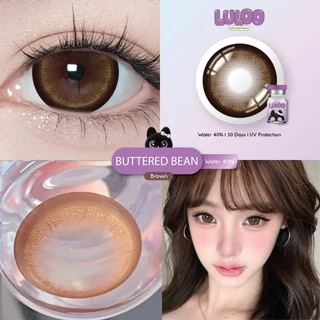 🔥คอนแทคเลนส์✨ขนาดบิ๊กอาย✨Buttered Bean (LULOO) Brown / Gray