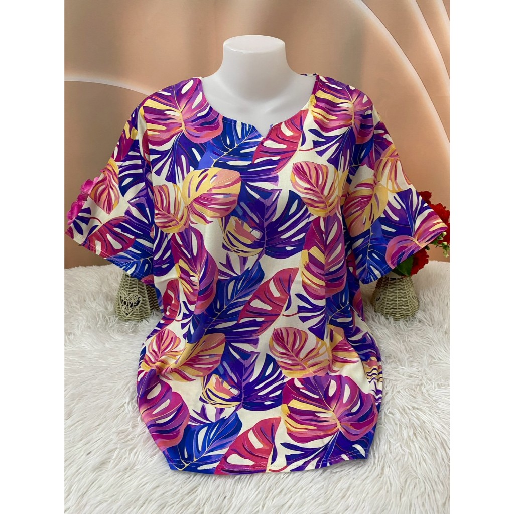เสื้อสปัน เสื้อฮาวาย เสื้อสงกรานต์ ลายดอกไม้สีสดใส ผ้านิ่มใส่สบาย  ( สินค้าพร้อมส่ง) รุ่น1013