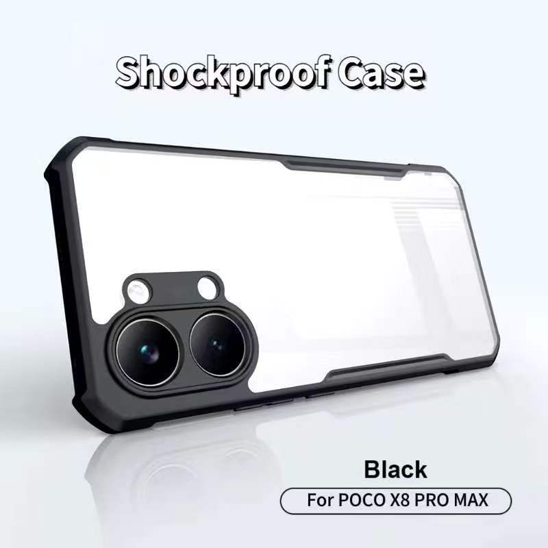 Poco X8Pro Max(ส่งในไทย)เคสกันกระแทกขอบสีหลังใสPoco X8 Pro 5G/Poco X8 Pro Max 5G/Redmi Turbo 5 5G/Redmi Turbo 5 Max 5G