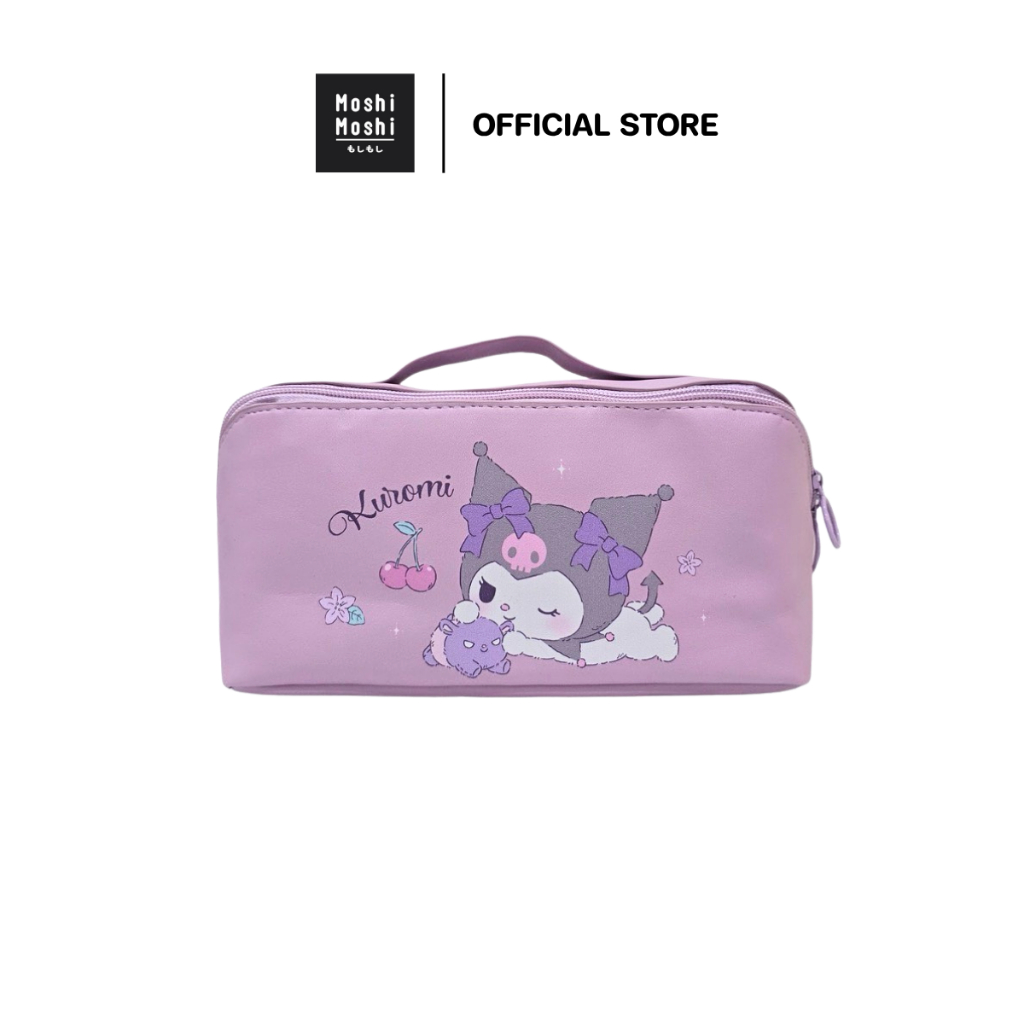 Moshi Moshi กระเป๋าเครื่องสำอาง กระเป๋าอเนกประสงค์ ลาย Kuromi ลิขสิทธิ์แท้จากค่าย Sanrio รุ่น 610000