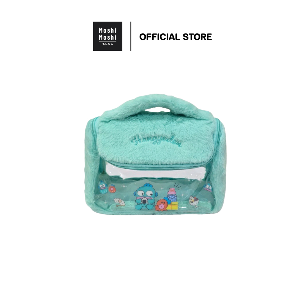 Moshi Moshi กระเป๋าเครื่องสำอางมีหูหิ้ว กระเป๋าจัดระเบียบ ลาย Hangyodon ลิขสิทธิ์แท้จากค่าย Sanrio รุ่น 6100007660