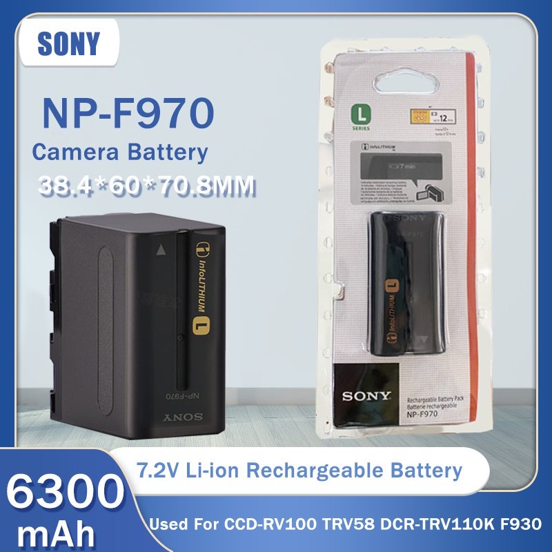 Sony NP-F970 NP F970 NPF970 7.2โวลต์7800มิลลิแอมป์ชั่วโมงเปลี่ยนแบตเตอรี่กล้องสำหรับ F930 F950 F770 