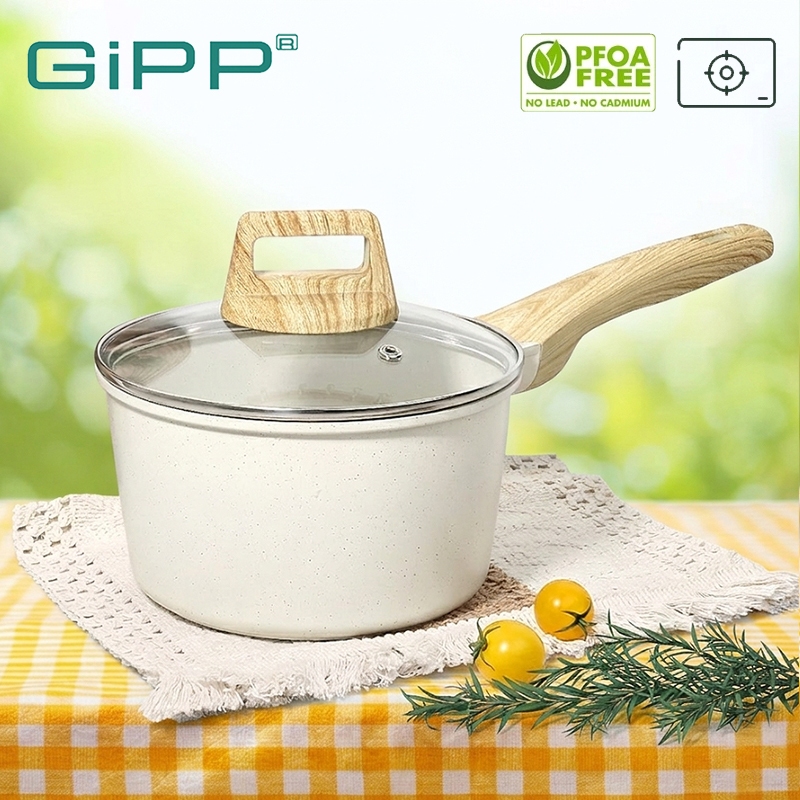 GIPP หม้อ หม้อ นมโอ๊ต หม้อเสริมอาหารเด็ก หม้อหินไมฟาน ไม่ติดหม้อ เล็ก 16/18/20cm ไม่ติดอาหาร เหมาะสำหรับ 1-5 คน เนกประสง