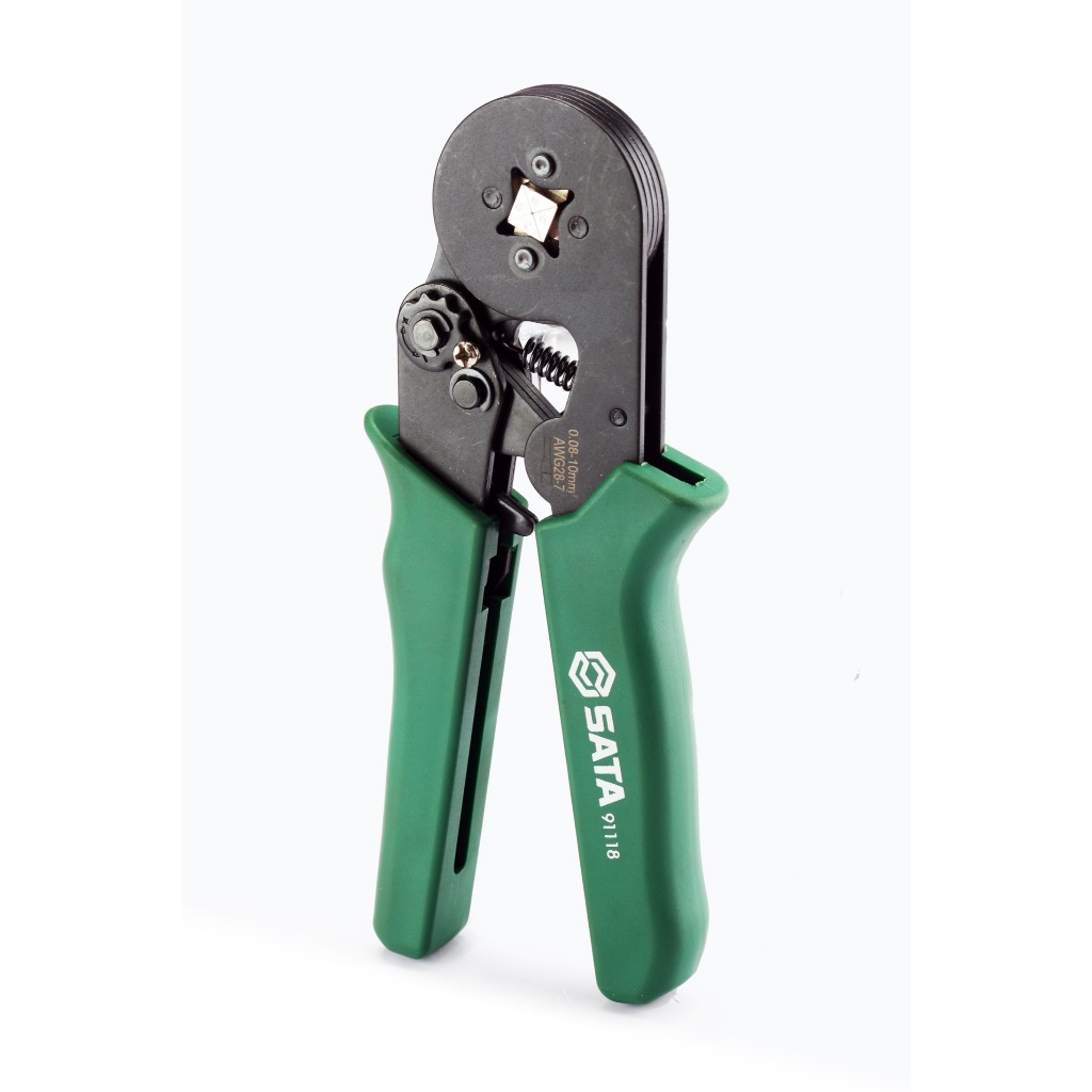 SATA 91118 คีมย้ำหางหางปลา คีมย้ำสาย ปรับเองได้ CORD END 7"