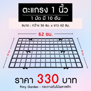 ตะแกรงพลาสติกวางต้นไม้ 1 นิ้ว แพ็ค 10 ชิ้น