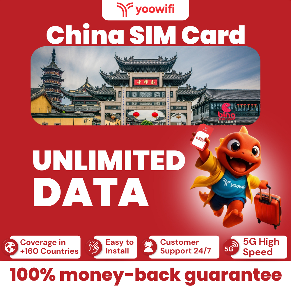 【Yoowifi】SIM Card จีน｜รองรับ 5G/4G｜ไม่ต้องใช้ VPN｜ซิมเน็ตเดินทางจีน｜ใช้งานง่าย พร้อมใช้งาน