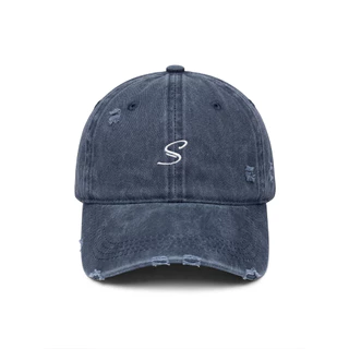 SEOULSHIRTS CAP หมวกแก๊ป ปักโลโก้ สีฟอกแบบขาด ปรับขนาดได้ ใส่ได้ชายและหญิง H4
