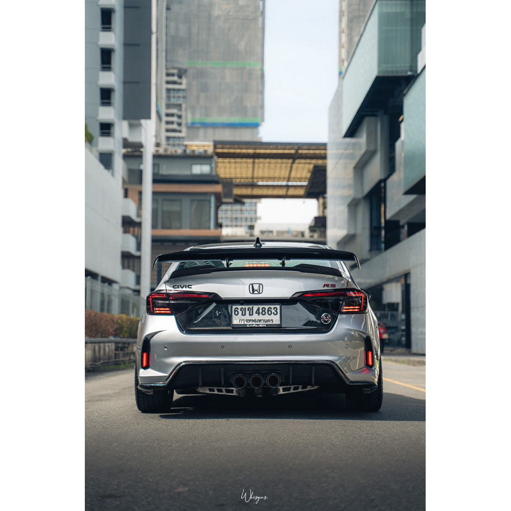 ครอบท้ายคาร์บอนไฟเบอร์ สำหรับ Civic fe / fk