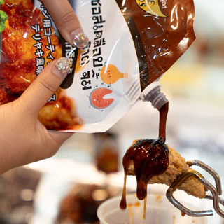 ยกลัง 10 ถุง ซอสเคลือบไก่ เพียวฟู้ดส์ 800 - 1000 กรัม ไก่เกาหลี ซอสเผ็ด ซอสเทริยากิ กาลิค สำเร็จรูป