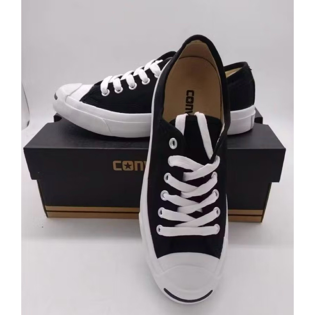 รองเท้าผ้าใบ Jack Purcell Cotton Ox ดีไซน์คลาสสิก สีดำ