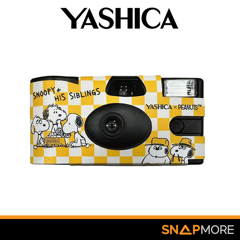 YASHICA Single Use Film Camera (Yellow Snoopy & His Siblings) ประกันศูนย์ กล้องฟิล์มใช้แล้วทิ้ง