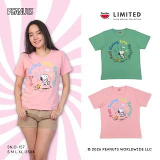 เสื้อแตงโม (SUIKA) - เสื้อยืดคอกลมแขนสั้น พิมพ์สนูปปี้ SNOOPY (SN.O-151 152 153 154 155 132)