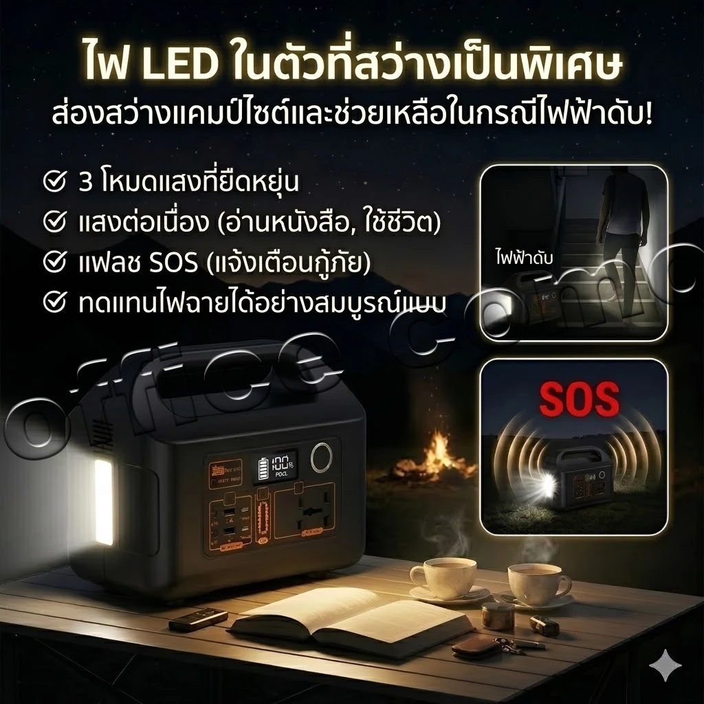 Portable Power Station สถานีไฟฟ้าพกพา รองรับแผงโซลาร์เซลล์ thumbnail 10