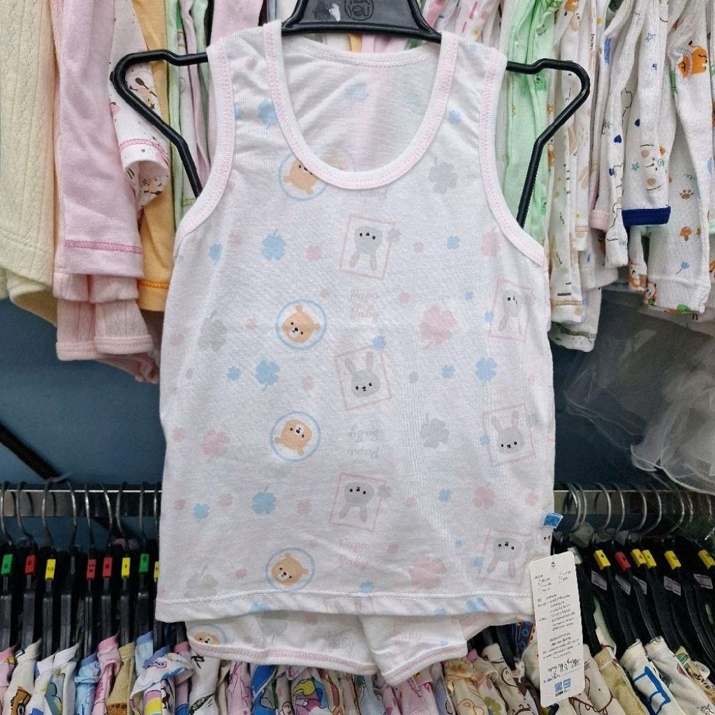 PAPA BABY เสื้อกล้ามเด็กพร้อมกางเกงขาสั้น