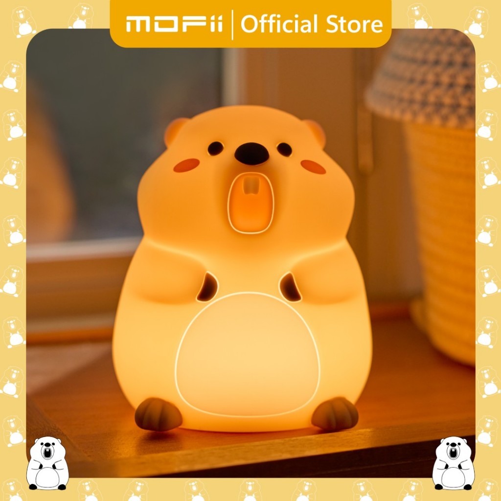 [ของแท้ รับประกันศูนย์ไทย]MOFii โคมไฟน่ารัก MARMOT หนูตุ่นยักษ์สุดน่ารัก นุ่มนิ่มปรับไฟได้