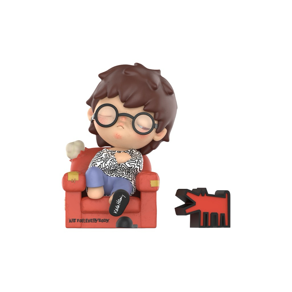 ลิขสิทธ์แท้  Pop mart Hirono x Keith Haring Keith Haring Figure 200% มีของในไทย พร้อมส่ง