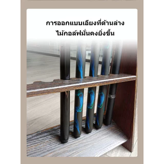 ชั้นวางคิวบิลเลียดแบบตั้งพื้น มีให้เลือก 3 ขนาด (8 รู, 10 รู, 12 รู) เหมาะสำหรับใช้ส่วนตัวหรือในคลับ/ห้องบิลเลียด