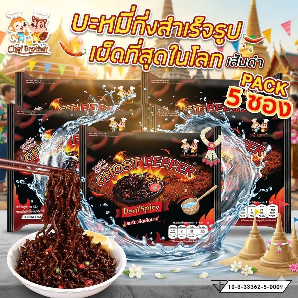 CHEFBROTHER  มาม่าเผ็ด ที่สุดในโลก ห่อใหญ่!!  GUIJAO GOST PAPER มาม่าเผ็ดนรกแตก