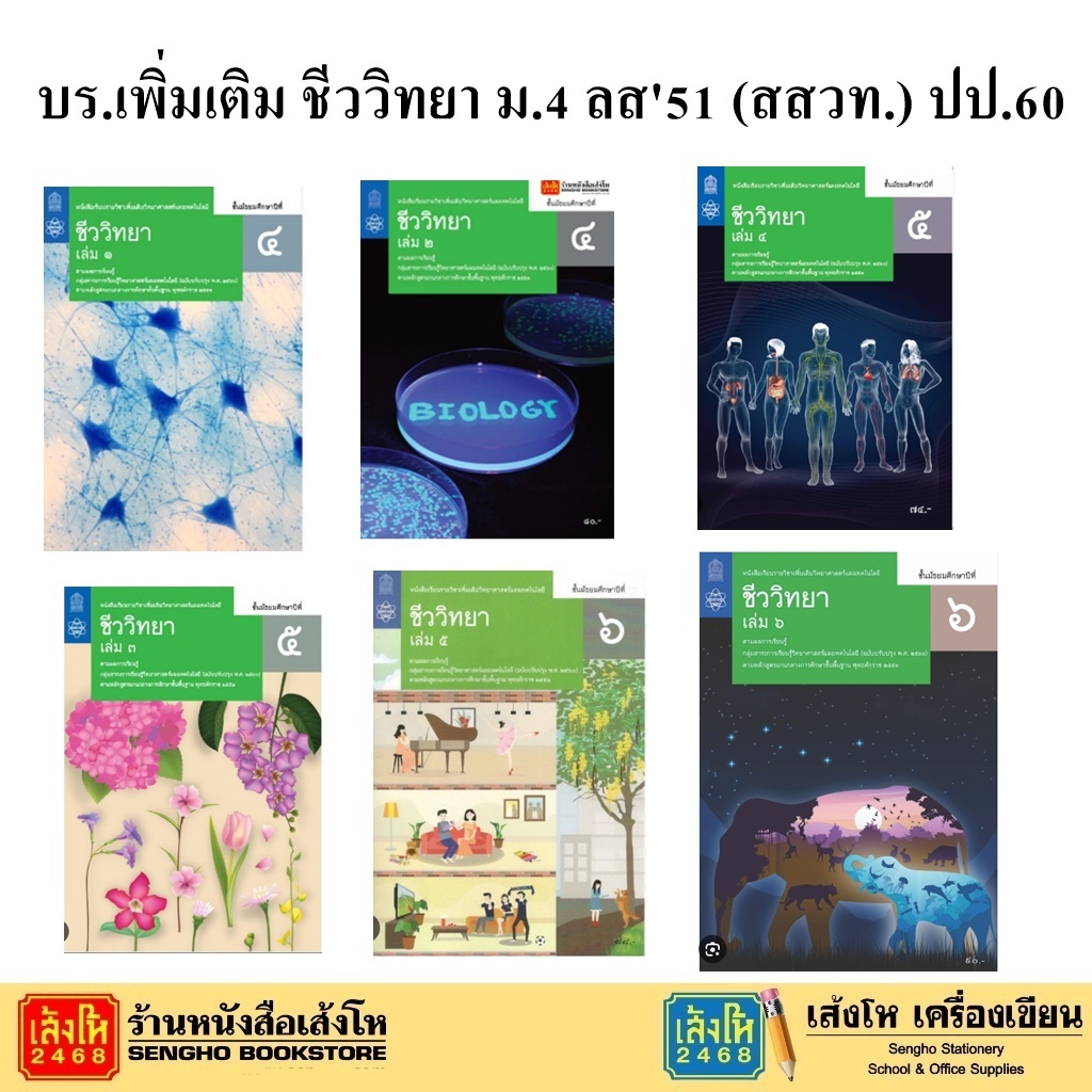 หนังสือเรียน บร.เพิ่มเติม ชีววิทยา ม.4-6 สสวท