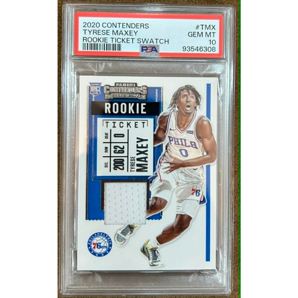 Tyrese Maxey Contenders 2020-21 Rookie Ticket Swatch #TMX PSA 10 GEM MINT 76ers Jersey Patch RC