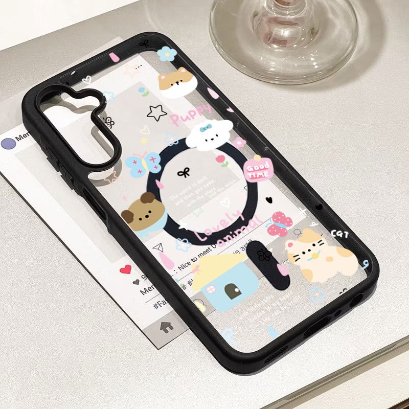 372.เคส ชาร์จได้ ลายน่ารัก สำหรับ Samsung Galaxy S24 S25 S26 ultra S24FE S25FE S25ultra S26ultra S24ultra เคสโทรศัพท์
