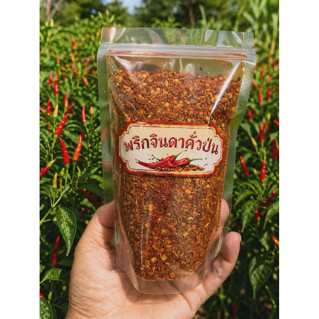 พริกจินดาคั่วป่น (คั่วหอม เผ็ดจัดจ้าน)250 กรัม