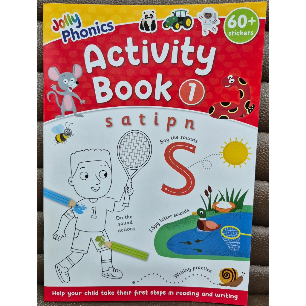 C New Jolly Phonics Activity book 1,2,3,4,5,6,7 in Precursive Letters