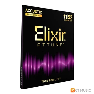 Elixir Attune Phosphor Bronze Acoustic Guitar String สายกีตาร์โปร่ง