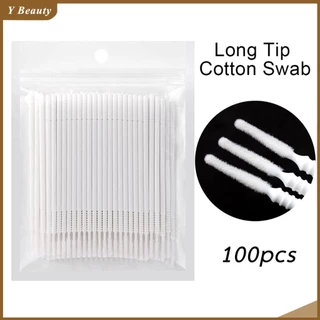 แปรงไมโคร Applicator ผ้าฝ้ายพลาสติกสําหรับปัดขนคิ้ว มม. 100 ชิ้น