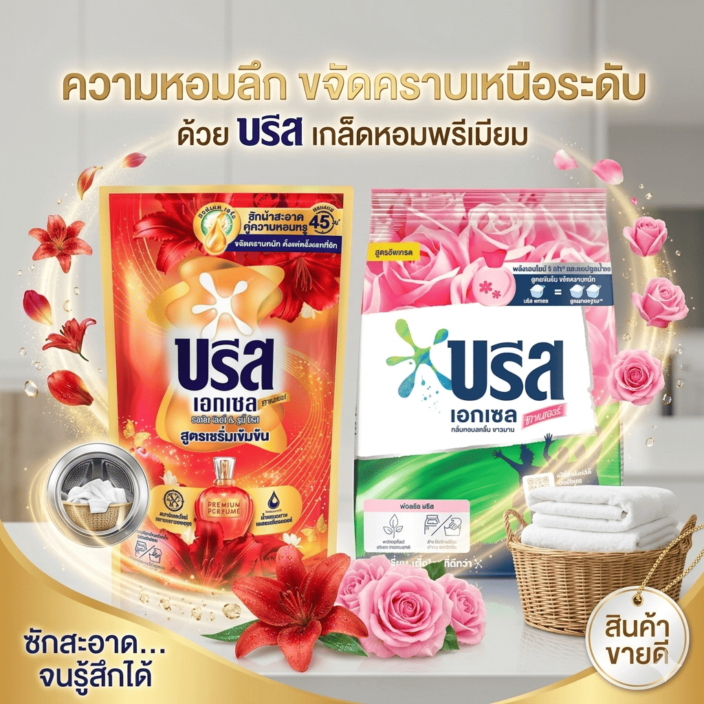 🟦 [ไลฟ์โหด 40% 35%] น้ำยาซักผ้าบรีสน้ำ 550-670 ml