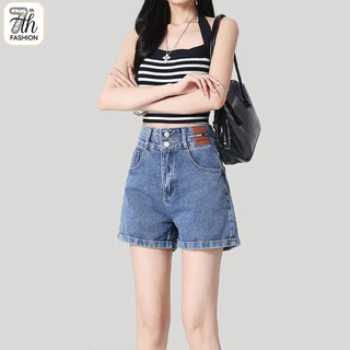S-5XL กางเกงยีนส์ขาสั้นผู้หญิง เอวสูง ดูผอม ชายขาพับดีไซน์ทันสมัย ใส่ได้ทุกสไตล์