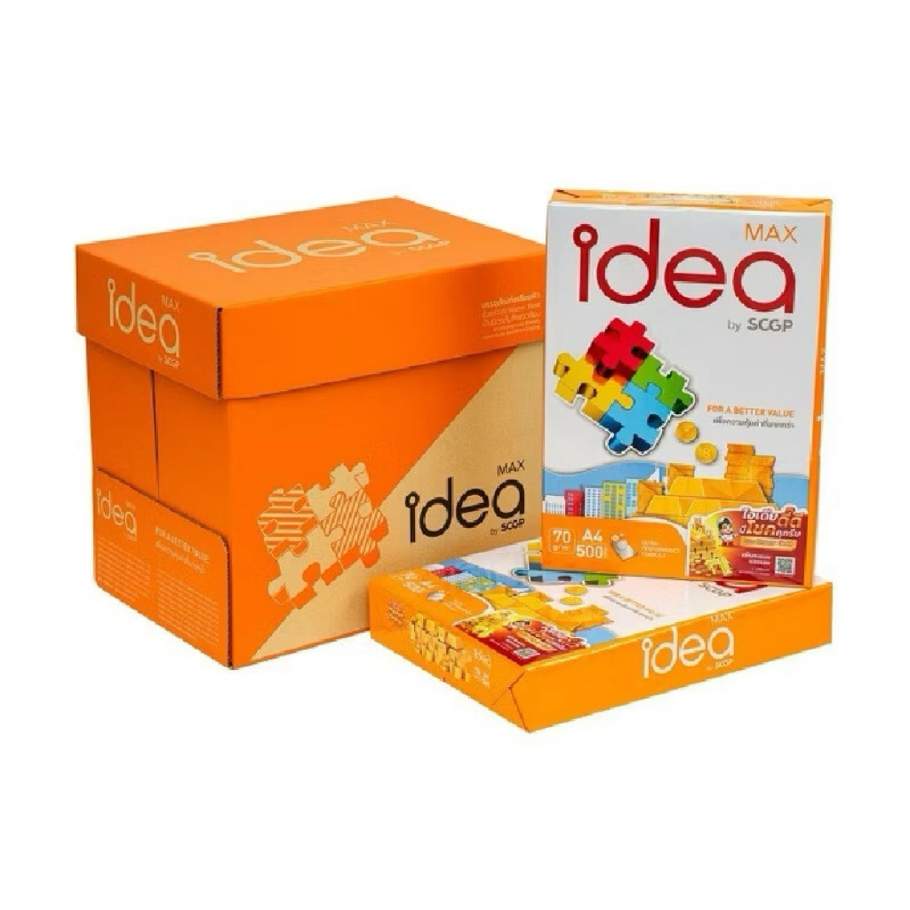 กระดาษถ่ายเอกสารIDEA MAX A4 70แกรม (1 รีม)