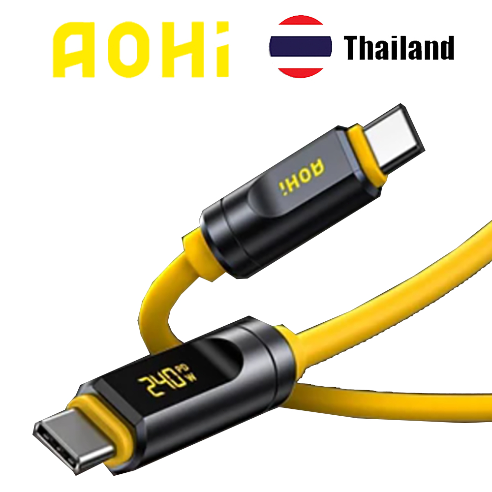 AOHI อนาคต Adonis USB4 2.0 จอแสดงผล LED 240 วัตต์ USB-C ไปยังสายเคเบิล USB-C