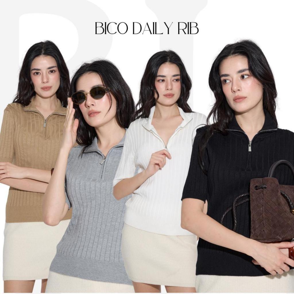 BCPL20 BICO DAILY RIB - เสื้อไหมพรมร่อง คอซิป