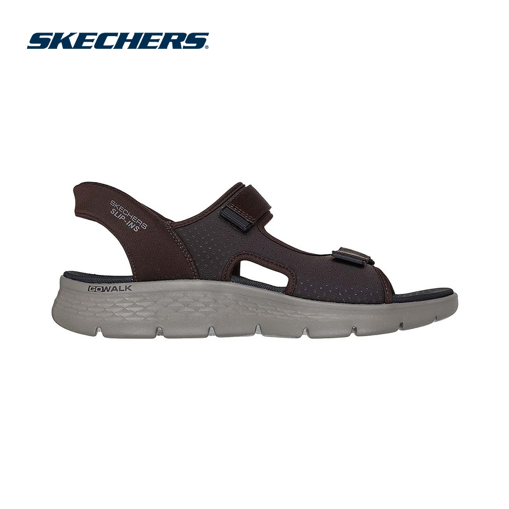 Skechers สเก็ตเชอร์ส รองเท้าแตะผู้ชาย Men Slip-Ins On-The-GO GOwalk Flex Walking Sandals - 229210-BRN Goga Mat (latest)