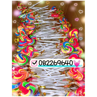 🍭🌈ถูก‼️10อัน/20อัน/50อัน อมยิ้มสายรุ้งน่ารักมาก🍭🌈ขนาด1นิ้วค่ะ