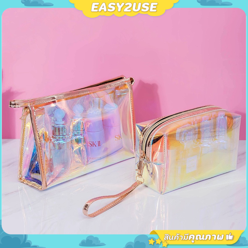 ❣️E2U0233❣️กระเป๋าเครื่องสำอาง PVCใส แบบพกพา