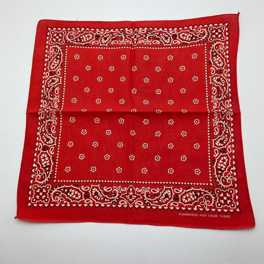 ผ้าเช็ดหน้าคาวบอย ผ้าโพกหัว ลายพาสลีย์ ผ้าพันคอวินเทจ Cotton 100% Paisley Bandana Scarf Headwrap Hip Hop