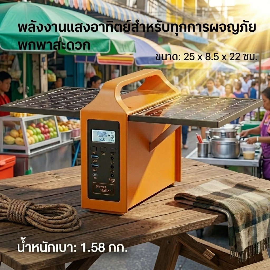 Power Station 1200W 220V กล่องสำรองไฟแคมป์ปิ้ง