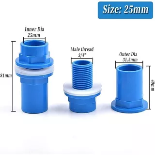 ข้อต่อท่อ PVC 20/25/32 มม. อุปกรณ์ท่อระบายน้ํา สำหรับตู้ปลา อะแดปเตอร์ท่อระบายน้ำในสวน ตู้ปลาระบายน้ำ ข้อต่อท่อ