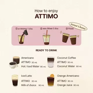 [เซตคู่] กาแฟสกัดเย็นเข้มข้น 2 ขวด ATTIMO Duo – Berry Busy + Classic O’Clock