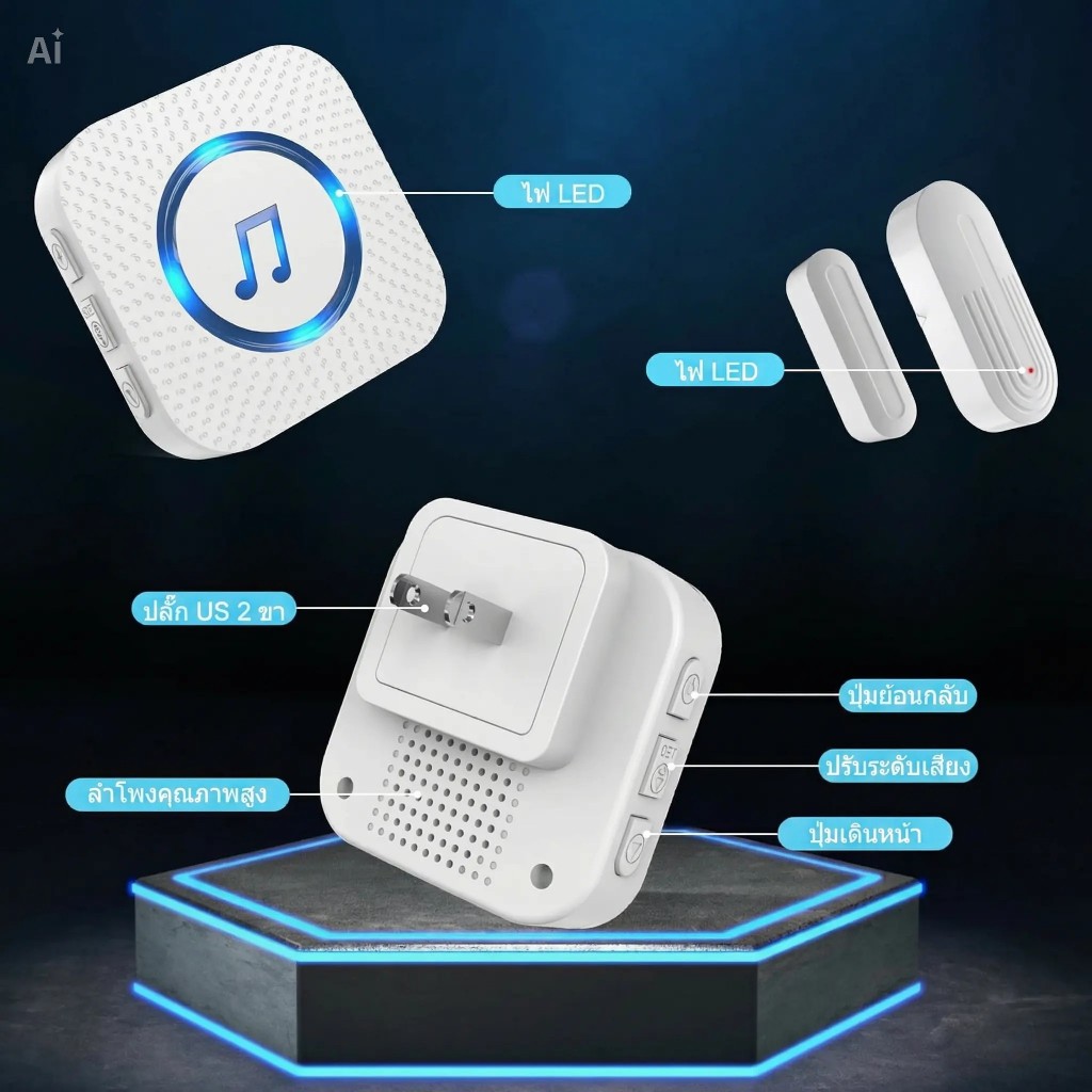ChunHee เซ็นเซอร์ประตู Wireless Door Sensor ไซเรนไร้สาย ป้องกันขโมยในบ้าน เซ็นเซอร์ร้านค้า ใช้ได้ทั้งประตู หน้าต่าง CC19 ราคา ถูกที่สุด ดีลบีเคเค แกลเลอรีภาพที่ 8
