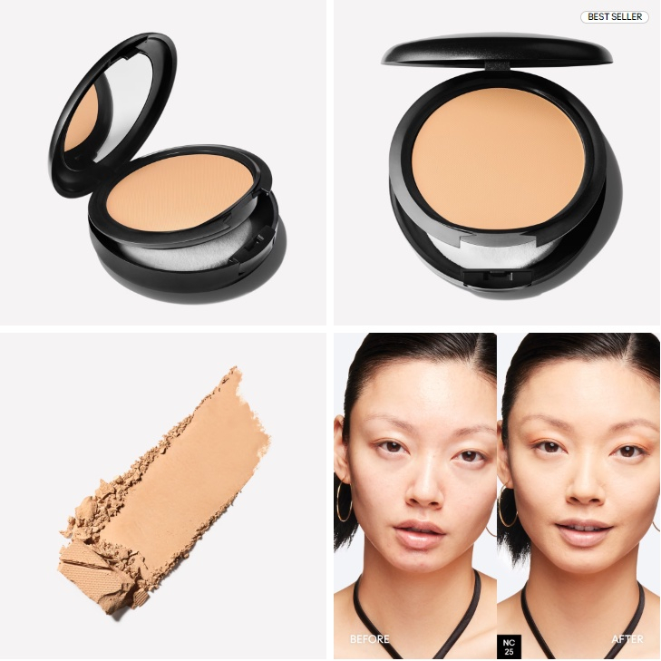 100% MAC Compact Studio Fix Powder Plus Foundation NC20/ NC25/ แป้งอัดแข็ง 15g ราคา ถูกที่สุด ดีลบีเคเค แกลเลอรีภาพที่ 5