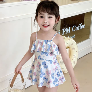 PRINCESS KESLI ชุดว่ายน้ําเด็ก ชุดว่ายน้ำเด็กหญิง มีหมวก หมวกว่ายน้ำ + กางเกงขาสั้น ผ้าเนื้อดี งานดี น้ําหนักเ