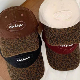 หมวกแก๊ป หมวกเบสบอลพิมพ์เสือดาว หมวกแฟชั่น หมวกบล็อคสี อเมริกันเจ๋ง พร้อมส่ง COD
