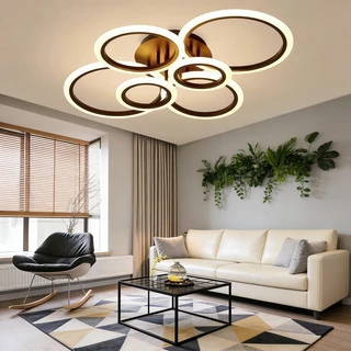 โคมไฟเพดาน LED 3 สี ตกแต่งบ้าน ห้องนอน ห้องนั่งเล่น มินิมอลลิสต์ โคมไฟเพดาน โคมไฟเพดาน โคมระย้า