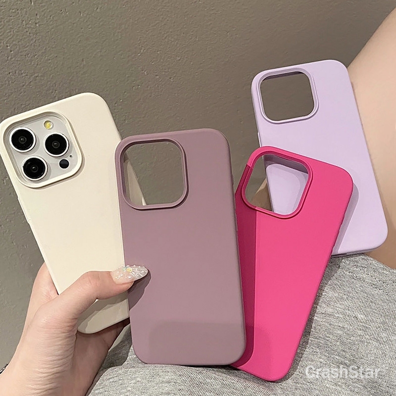 CrashStar With Logo พร้อมโลโก้ พร้อมกล่อง เคสโทรศัพท์ซิลิโคนเหลวแบบนุ่ม For iPhone 17 16 15 14 13 12 11 Pro Max Plus XR